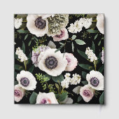 Witte Anemoon op Echte Zwarte Gastenboek (Achterkant)