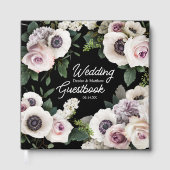 Witte Anemoon op Echte Zwarte Gastenboek (Voorkant)