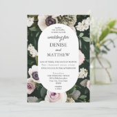 Witte Anemoon op Emerald Wedding Kaart (Staand voorkant)