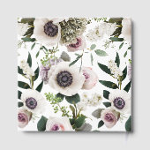 Witte anemoon op helder wit gastenboek (Achterkant)