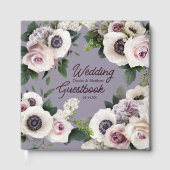 Witte anemoon op Northern Droplet Grey Gastenboek (Voorkant)