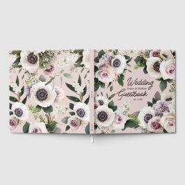 Witte Anemoon op Paarse Krijtgrond Gastenboek