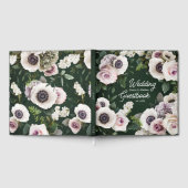 Witte Anemoon op Smaragd Gastenboek (Volledig)