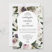 Witte Anemoon op Sneeuwwitje bruiloft Kaart (Voorkant)