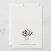 Witte Anemoon op Sneeuwwitje bruiloft Kaart (Achterkant)
