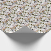 Witte anjer alcohol inkt kunst cadeaupapier (Hoek)