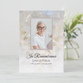 Witte Anjer Bloemen Begrafenis Service Programmakaart (Staand voorkant)