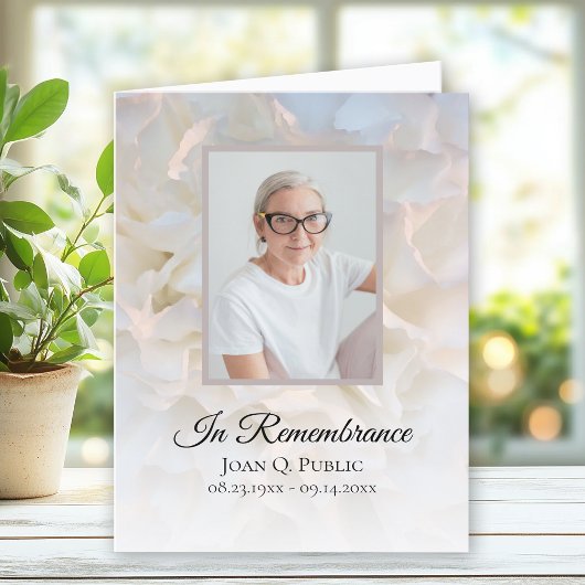 Witte Anjer Bloemen Begrafenis Sympathie Bedankkaart