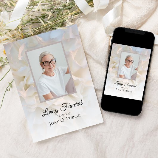 Witte Anjer Bloemen Levende Begrafenis Partij Kaart