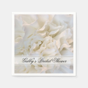 Witte anjer Floral Vrijgezellenfeest Servetten