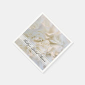 Witte anjer Floral Vrijgezellenfeest Servetten (Hoek)