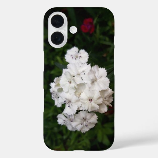 Witte anjerbloemen Case-Mate iPhone case (Achterkant)