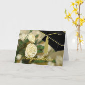 Witte Anjers Afstuderen Kaart (Gele Bloem)