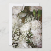 Witte anjers & Baby's Breath bruiloft Kaart (Achterkant)