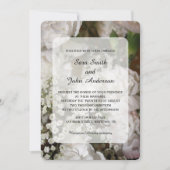 Witte anjers & Baby's Breath bruiloft Kaart (Voorkant)