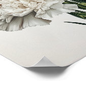 Witte anjers Bloemen Art Print Poster (Hoek)