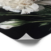 Witte anjers Bloemen Art Print Poster (Hoek)