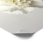 Witte anjers Bloemen Art Print Poster (Hoek)