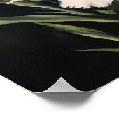 Witte anjers Bloemen Art Print Poster (Hoek)