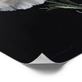 Witte anjers Bloemen Art Print Poster (Hoek)
