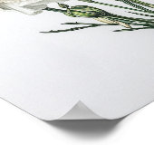 Witte anjers Bloemen Art Print Poster (Hoek)