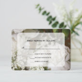 Witte anjers en baby's RSVP (Staand voorkant)