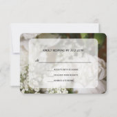 Witte anjers en baby's RSVP Kaartje (Voorkant)