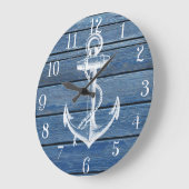 Witte anker en  blauw hout grote klok (Hoek)