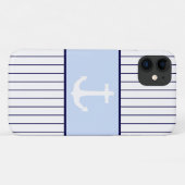 Witte Anker Kapitein Blauwe Strepen Zee Oceaan Case-Mate iPhone Case (Achterkant (horizontaal))