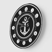 Witte anker met initialen | Nautische geschenken Grote Klok (Hoek)