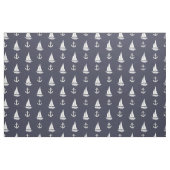 Witte anker/witte zweefboot silhouet stof (Fat Quarter)