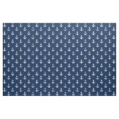 Witte ankers op Navy Blue Stof (Fat Quarter)