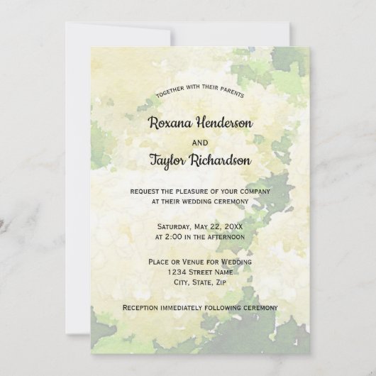 Witte Annabelle Hydrangeas bruiloft uitnodiging (Voorkant)