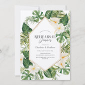 Witte Anthurium & Hibiscus Bloemenrepetitie diner Kaart (Voorkant)