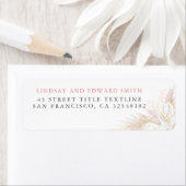 Witte Anthuriums en Pampas Grass Elegant Etiket (Insitu)