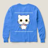 Witte antropomorfe kat-clipart (Achterkant)