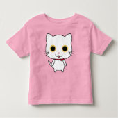 Witte Antropomorfe kat Kinder Shirts (Voorkant)