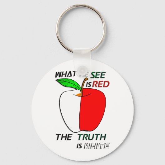 Witte appel sleutelhanger (Voorkant)