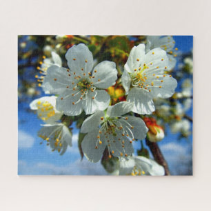 Witte appelbloesem bloemen legpuzzel