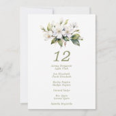 witte appelbloesem bruiloft zitgrafiek kaart (Voorkant)