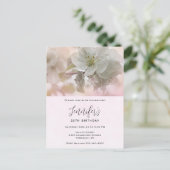 Witte Appelbloesem Foto Verjaardag Uitnodiging Briefkaart (Staand voorkant)