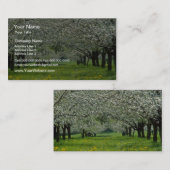 witte appelbomen bloemen visitekaartje (Voorkant / Achterkant)