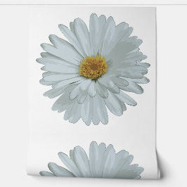 Witte Aquarel Bloem Behang