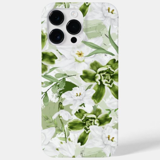 Witte Aquarel Bloemen 2 Case-Mate iPhone Case (Achterkant)