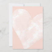 Witte Aquarel Hart Casual Ontvangst Blos Kaart (Achterkant)