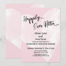 Witte Aquarel Hart Roze Happily Ever After