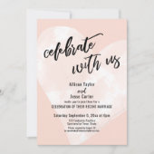Witte Aquarel Hart Vier Feest met Ons Blos Kaart (Voorkant)