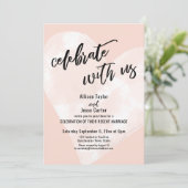 Witte Aquarel Hart Vier Feest met Ons Blos Kaart (Staand voorkant)