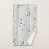 Witte aquarel Rozen geschilderd op Champagne Silk Bad Handdoek (Handdoek)