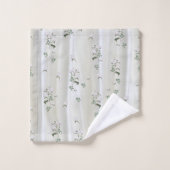 Witte aquarel Rozen geschilderd op Champagne Silk Bad Handdoek (Wasdoekje)